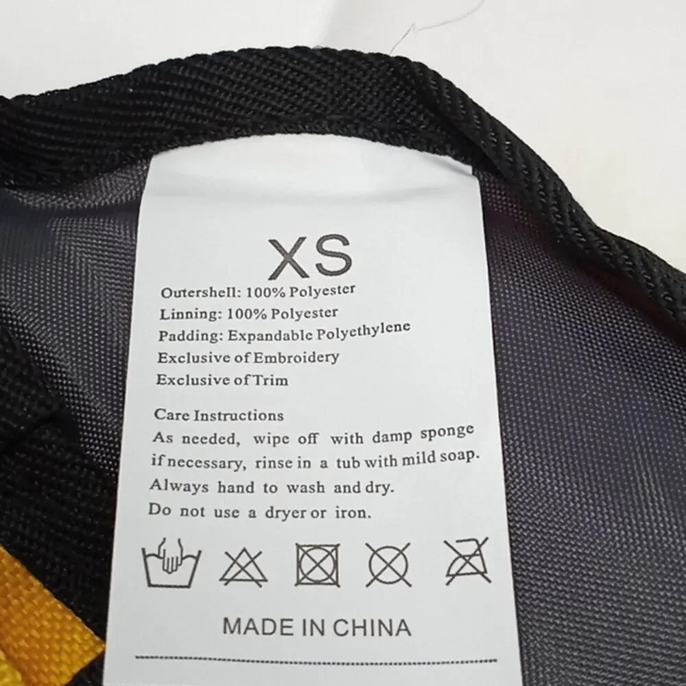 New Dog Life Jacket High Visibility Yellow & White Size XS